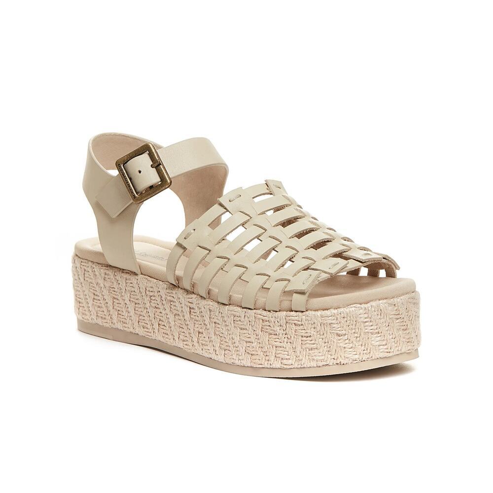 Kelsi Dagger Brooklyn Desert Platform Sandals Sandpaper Leather Women's Size 8.5